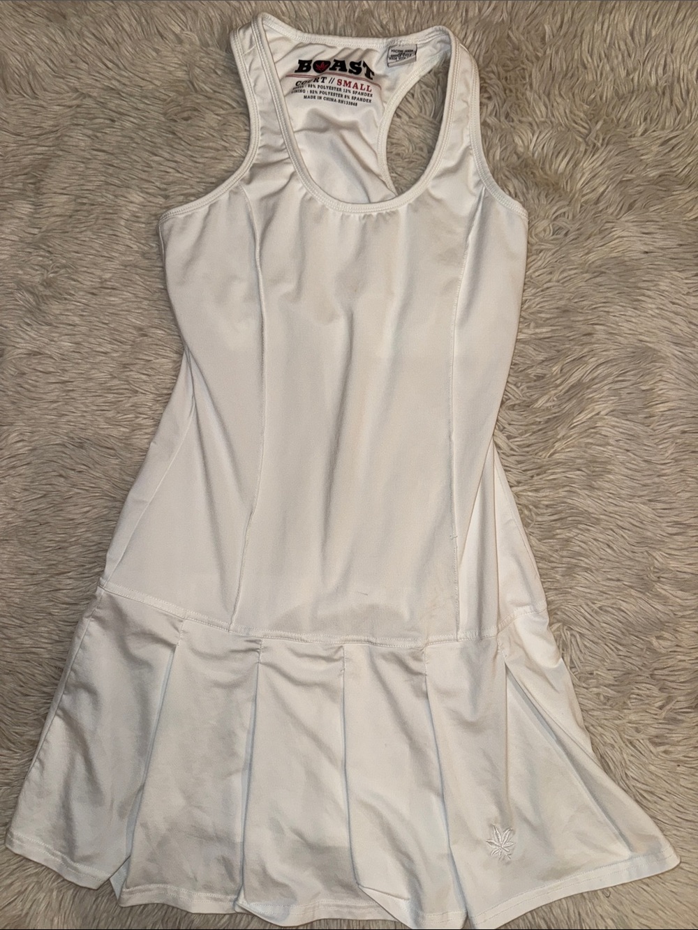 🎾 Boast White Racerback Tennis Dress size small